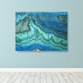 Azurite Malachite Wrapped Canvas Print Leinwanddruck (Insitu (Holzboden))