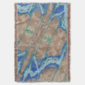 Azurite Stone Beige und Türkis Decke (Vorderseite Vertikal)