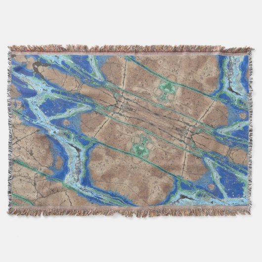 Azurite Stone Beige und Türkis Decke (Vorderseite)