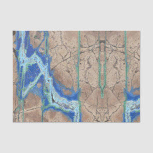 Azurite Stone Beige und Türkis Seidenpapier