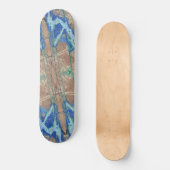 Azurite Stone Beige und Türkis Skateboard (Vorderseite)