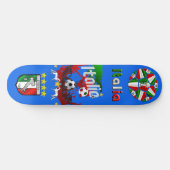 Azzurri blau, Italia Panel Ball Calcio Skateboard (Horizontal)