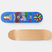 Azzurri blau, Italia Panel Ball Calcio Skateboard (Horizontal)