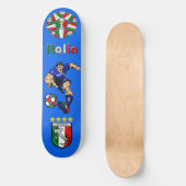 Azzurri Man Italienisches Fußballgeschenk Ideen Skateboard (Vorderseite)