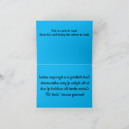 B002 - Skyline Birthday Mirror Card Dankeskarte