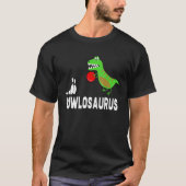 B0wling Dinosaur B0wler Dino Idee T-Shirt (Vorderseite)