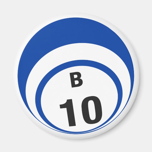 B10 Bingo-Ball-Kühlschrankmagnet Magnet (Vorne)
