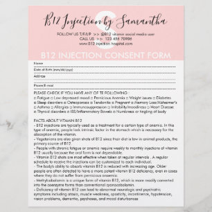 B12-Injektionseinwilligungsformular Flyer
