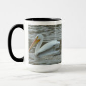 B14 Weißer Pelikan am Muddy River Tasse (Links)