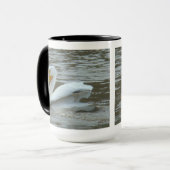 B14 Weißer Pelikan am Muddy River Tasse (Vorderseite Links)