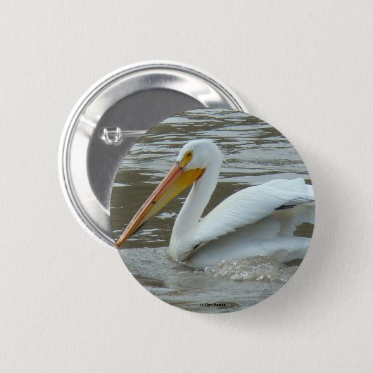 B14 Weißpelikan Button (Vorne & Hinten)