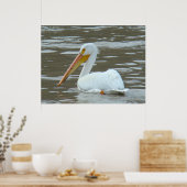 B15 White Pelican am Muddy River Poster (Küche)