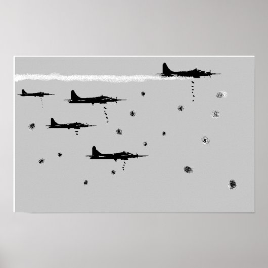 B17 "Bomb Run" Poster Art (Vorne)