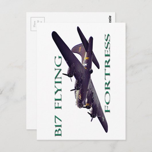 B17 Festung Postkarte (Vorne/Hinten)