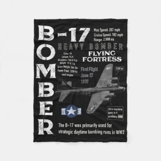 B17 Fliegende Festung Fleecedecke