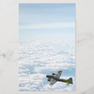 B17 Flying Fortress WWII Bomber Flugzeug Briefpapier