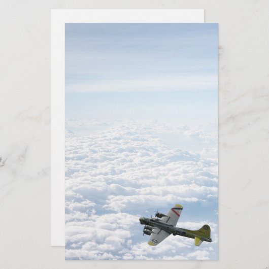 B17 Flying Fortress WWII Bomber Flugzeug Briefpapier (Vorne/Hinten)