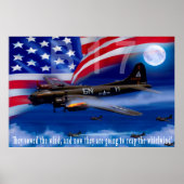 B17 mit Bomber Harris-Zitat Poster (Vorne)