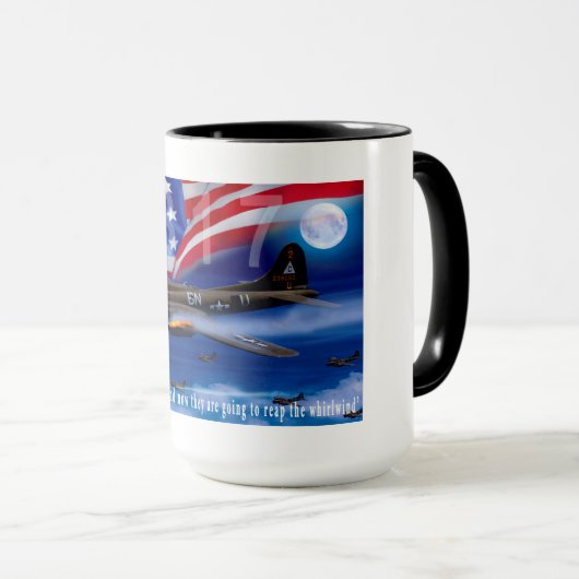 B17 mit Bomber-Harris-Zitat Tasse (VorderseiteRechts)