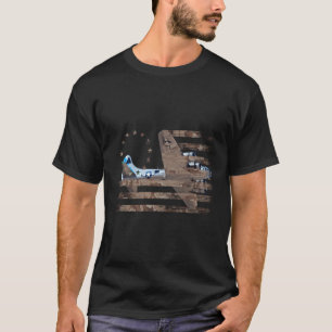 B17 Schwerbomber WW2 Flugzeug Luftfahrzeug USA Fla T-Shirt