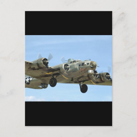 B17 "Sentimental" in Air._WWII-Flugzeug Postkarte (Vorderseite)