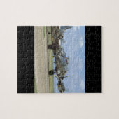 B17, Zwei Motor Revving_WWII-Flugzeug Puzzle (Horizontal)