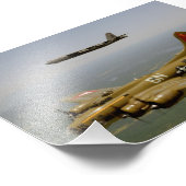 B17G und B52H Bomber im Flug Fotodruck (Ecke)