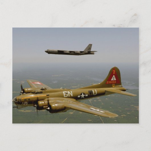 B17G und B52H Bomber im Flug Postkarte (Vorderseite)