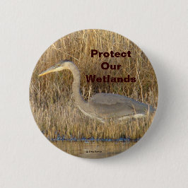 B19 Great Blue Heron Juvenile Button