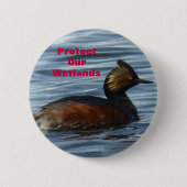 B1 Eared Grebe Button (Vorderseite)