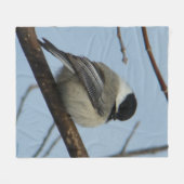 B21 Schwarzkappenkichadelle Fleecedecke (Vorderseite (Horizontal))