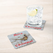 B22 Ring-Necked-Pheasant in Snow Coaster Untersetzer (Vor Ort)