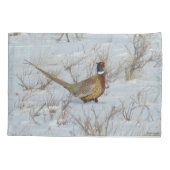 B22 Ringe mit Hals in Schnee Kissenbezug (Rückseite)