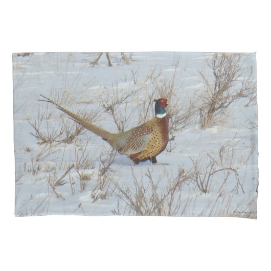 B22 Ringe mit Hals in Schnee Kissenbezug (Vorderseite)