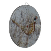 B23 Ringhalsblume im Schnee Dartscheibe (Vorderseite Links)