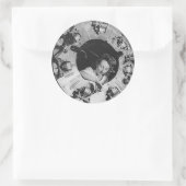 B24 Motor Girl Mechanic Runder Aufkleber (Tasche)