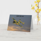 B25 Mitchell Bomber 1942 Karte (Gelbe Blume)