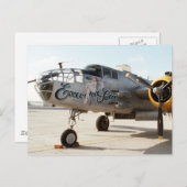 B25 MITCHELL BOMBER "FÜHRUNGSKRAFT SWEET" NOSE ART POSTKARTE (Vorne/Hinten)
