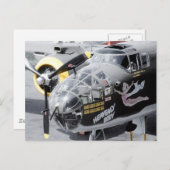 B25 MITCHELL BOMBER "HIMMLISCH BODY" NOSE ART POSTKARTE (Vorne/Hinten)