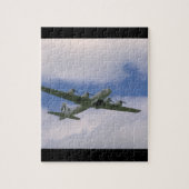 B29, blauer Himmel und Clouds_WWII Flugzeuge Puzzle (Vertikal)