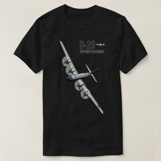 B29 Superfestress WW2-Bomber-Flugzeug T-Shirt (Design vorne)