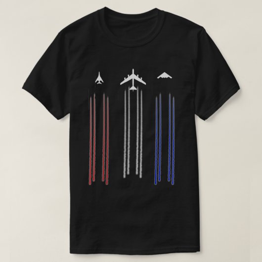 B2 Spirit B1 Lancer B52 Bomber-Flugzeug-Hemd T-Shirt (Design vorne)