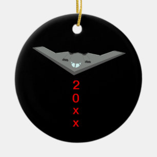 B2 Stealth Bomber Stille Nacht Keramik Ornament