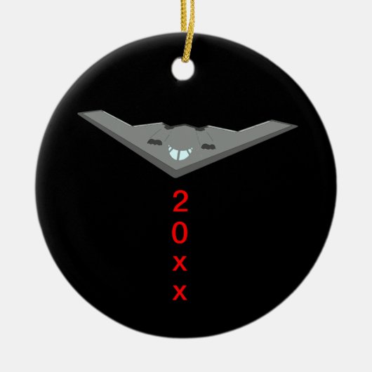 B2 Stealth Bomber Stille Nacht Keramik Ornament (Vorne)