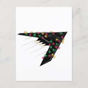 B2 Stealth Spirit Christmas Airplane Jet Digital Ankündigungspostkarte