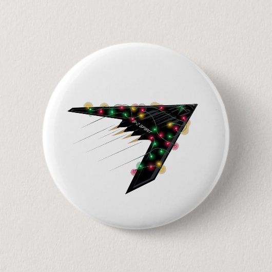 B2 Stealth Spirit Christmas Airplane Jet Digital Button (Vorderseite)