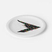 B2 Stealth Spirit Christmas Airplane Jet Digital Pappteller (Schrägansicht)