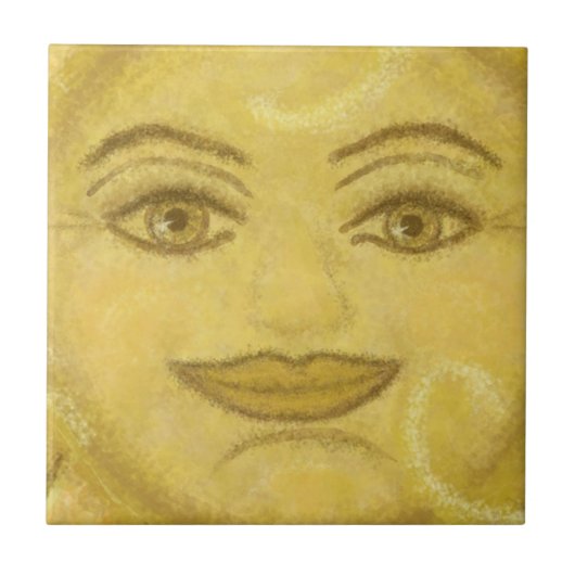 B2 - Sunface Wandgemälde, Mitte - B2 Fliese (Vorderseite)