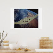 B2 und Erde Poster (Küche)