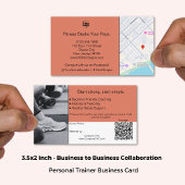 B2B Services QR Code Burnt Orange Black Empfehlungskarte